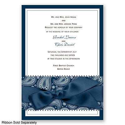 Perfect Paisley - Peacock - Invitation