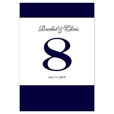 Colored Border - Table Number