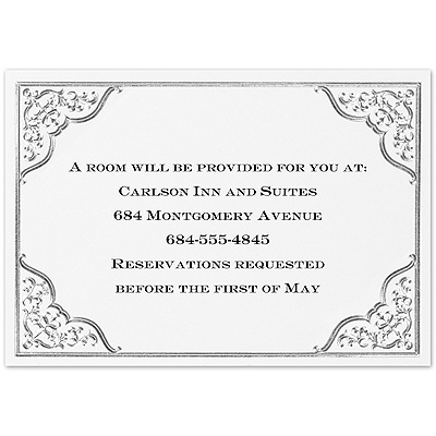 Silver Filigree Border - Multi-Purpose Card