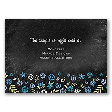 Floral Chalkboard - Cornflower - Multi-Purpose Card