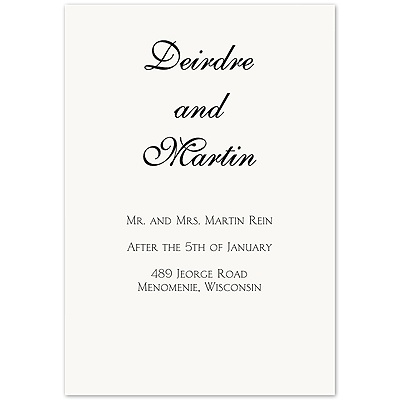 Modern Elegance Couple Script - Bright White Multi-Purpose Card