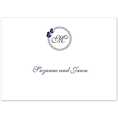 Circle Butterfly Monogram - Multi-Purpose Card