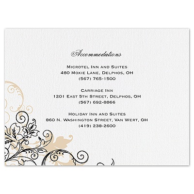 Flourish with Golden Shadow - Black - Multi-Purpose Card