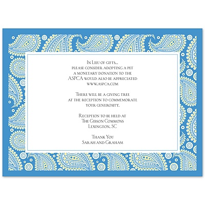 Perfect Paisley Duet - Cornflower- Multi-Purpose Card