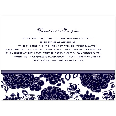 Floral Patterned - Lapis - Multi-Purpose Card