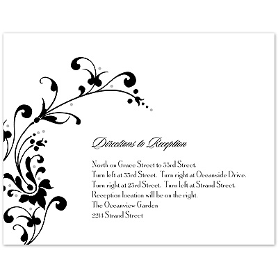 Fancy Flourish Photo - Black - Multi-Purpose Card