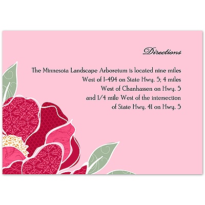 Patterned Peony - Apple - Multi-Purpose Card