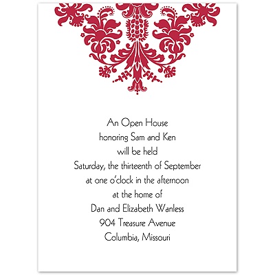 Decorative Damask - Apple - Multi Purpose Card