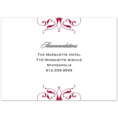 Monogram Flourish - Apple - Multi-Purpose Card