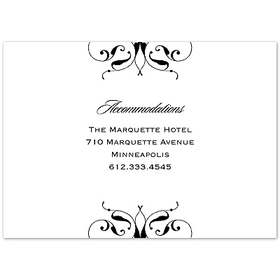 Monogram Flourish - Black - Multi-Purpose Card