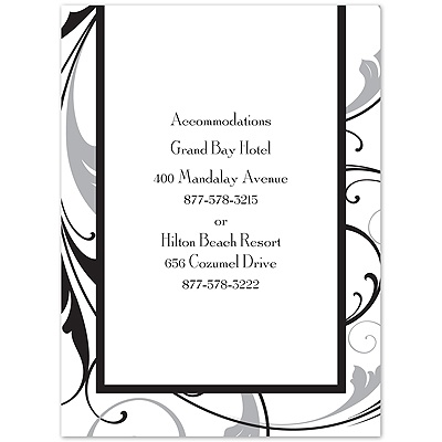 Swept Away - Black - Multi-Purpose Card