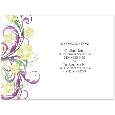 Watercolor Floral - Sangria - Multi-Purpose Card
