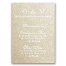 Classical Monogram - Champagne Shimmer - Multi-Purpose Card