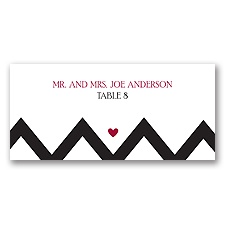 Chevron Sweethearts - Escort Card