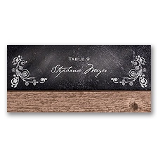 Rustic Chalkboard - Escort Card