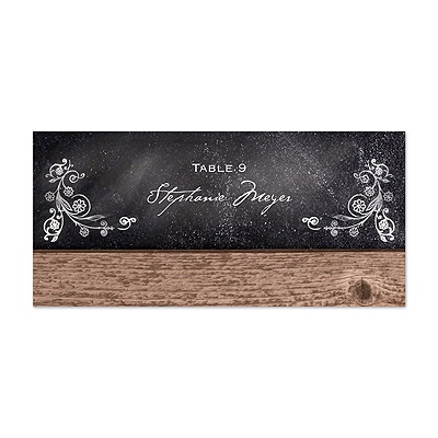 Rustic Chalkboard - Escort Card