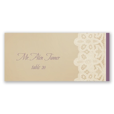 Wrapped In Lace - Escort Card