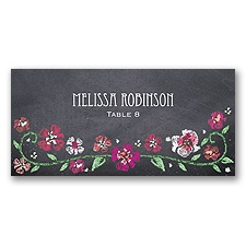 Blooming Chalkboard - Begonia - Escort Card