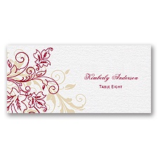 Flourish with Golden Shadow - Apple - Escort Card