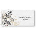 Flourish with Golden Shadow - Black - Escort Card