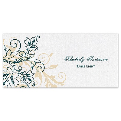 Flourish with Golden Shadow - Gem - Escort Card
