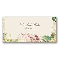 Vintage Blossoms - Escort Card