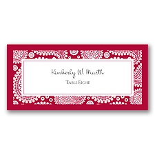 Perfect Paisley Duet - Apple- Escort Card