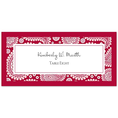 Perfect Paisley Duet - Apple- Escort Card