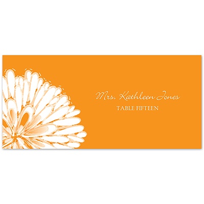 Burst of Love - Tangerine - Escort Card