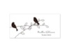 Love Birds - Chocolate - Escort Card