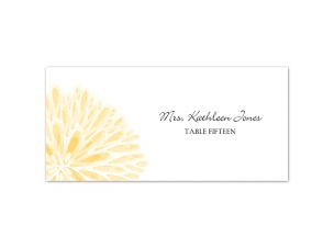 Burst of Color - Canary - Escort Card