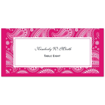 Perfect Paisley - Watermelon - Escort Card