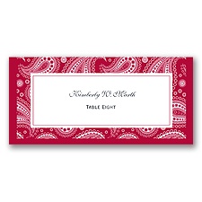 Perfect Paisley - Apple - Escort Card