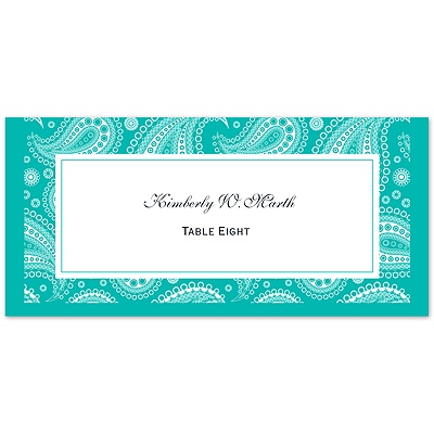 Perfect Paisley - Mermaid - Escort Card