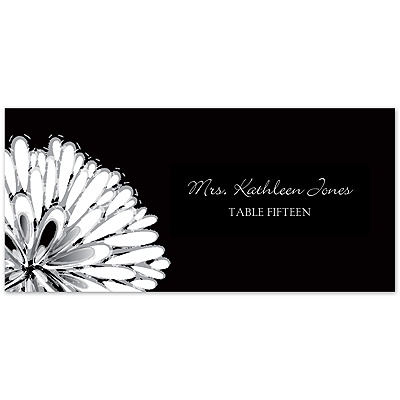 Burst of Love - Black - Escort Card
