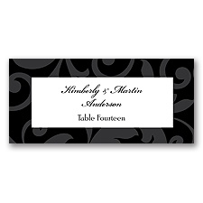 Treasured Jewels Pattern - Black - Escort Card