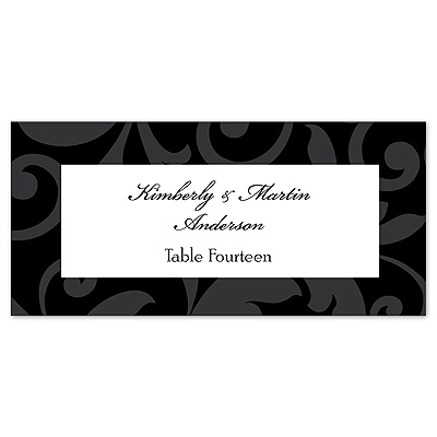 Treasured Jewels Pattern - Black - Escort Card