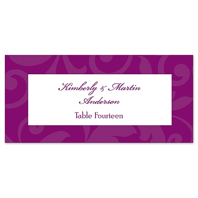 Treasured Jewels Pattern - Sangria - Escort Card