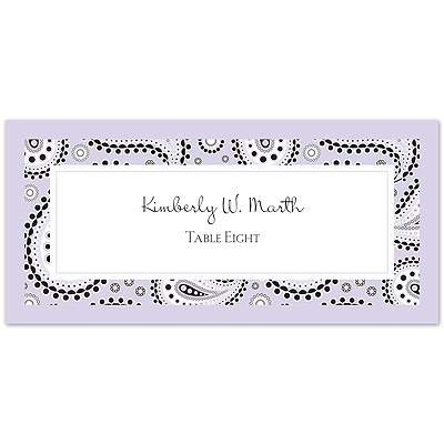 Perfect Paisley Duet - Iris - Escort Card