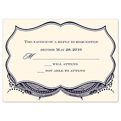 Savvy Style - Lapis - Response Card and Envelope