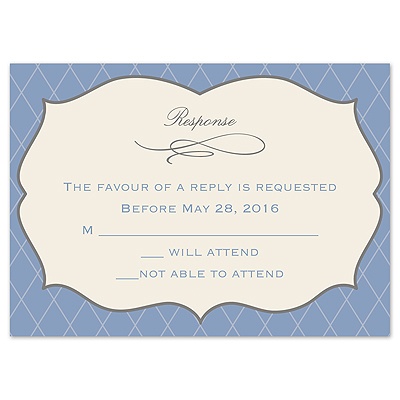 Antique Border - Response Card and Envelope