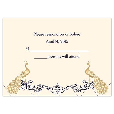Magnificent - Lapis - Response Card and Envelope