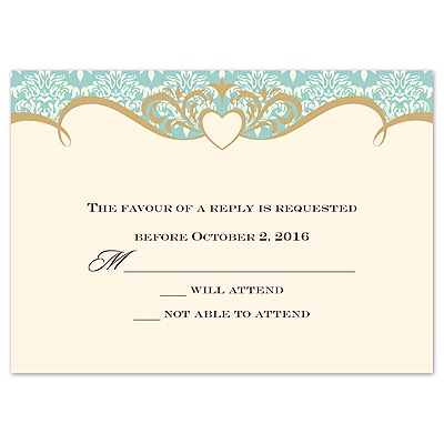 Detailed Elegance - Response Card and Envelope