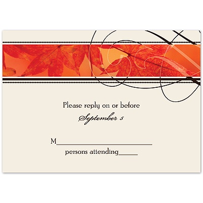Autumn Glory - Response Card and Envelope
