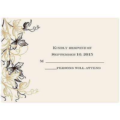 Botanical - Response Card and Envelope