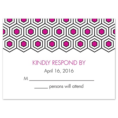 Mod Gallery - Begonia - Response Card and Envelope