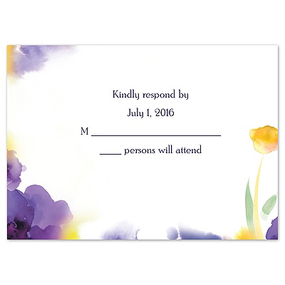Bright Beauty - Regency - Response Card and Envelope