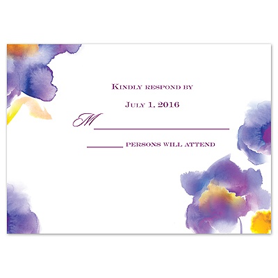 Color Fantasy - Sangria - Response Card and Envelope
