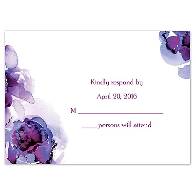 Abundant Color - Sangria - Response Card and Envelop