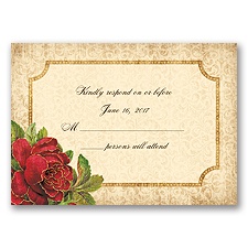 Antique Roses - Apple - Response Card and Envelope